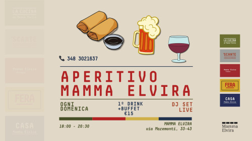 Aperitivo Mamma Elvira con vinili rari