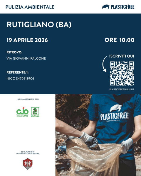 Pulizia ambientale Plastic Free per la Giornata della Terra e il Plogging Day