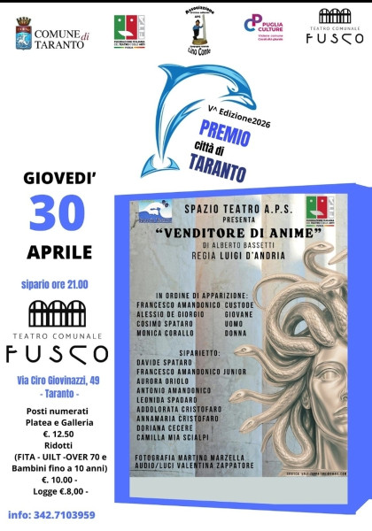 Spazio Teatro Aps presenta "Venditore di anime" di Alberto Bassetti, regia di Luigi D'Andria