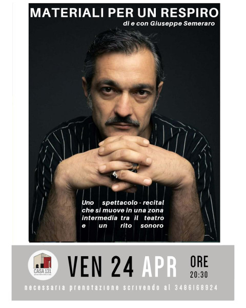 MATERIALI PER UN RESPIRO di e con Giuseppe Semeraro