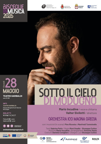 SOTTO IL CIELO DI MODUGNO con Mario Incudine - Bisceglie in Musica 2026