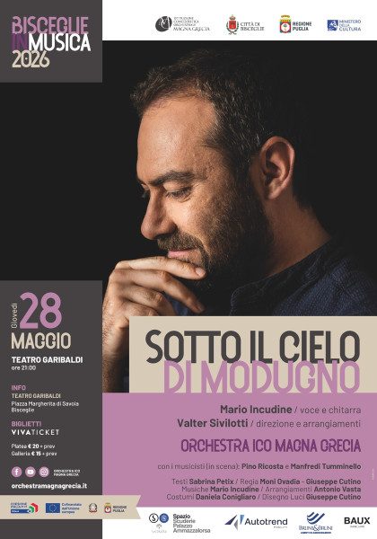 SOTTO IL CIELO DI MODUGNO con Mario Incudine - Bisceglie in Musica 2026