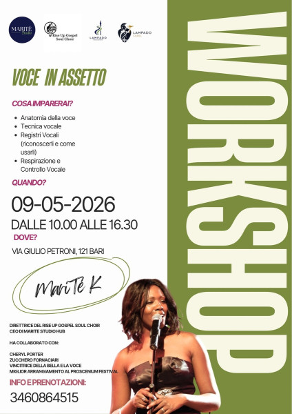 VOCE IN ASSETTO Workshop Intensivo di Tecnica e Anatomia Vocale