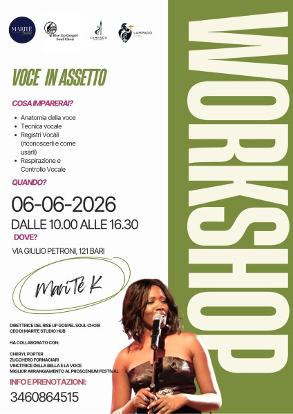 VOCE IN ASSETTO Workshop Intensivo di Tecnica e Anatomia Vocale