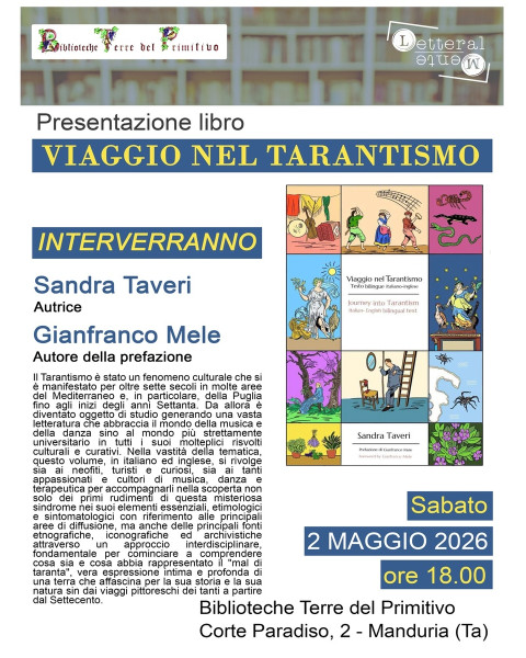 Presentazione del volume in italiano/inglese "VIAGGIO NEL TARANTISMO"