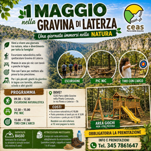 1 maggio nella GRAVINA DI LATERZA