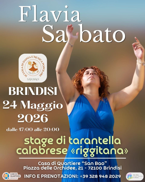Stage di tarantella calabrese con Flavia Sabato