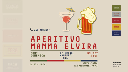 Aperitivo Mamma Elvira con Dj Set Vinili Rari