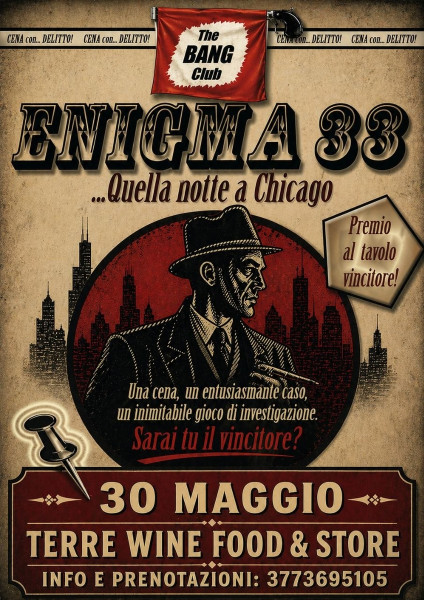 CENA CON DELITTO "Enigma 33: quella notte a Chicago
