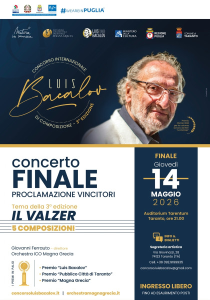 Concorso Internazionale di Composizione Luis Bacalov - III edizione