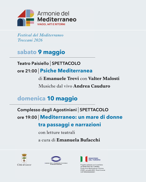 Armonie del Mediterraneo - Viaggi Miti e Ritorni - Festival del Mediterraneo Treccani 2026