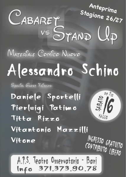 Cabaret Vs Stand Up (Materiale Comico Nuovo)