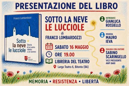 "Sotto la neve le lucciole. Diario di un uomo ridotto a numero", Franco Lombardozzi ospite de  Il Maggio dei Libri 2026"