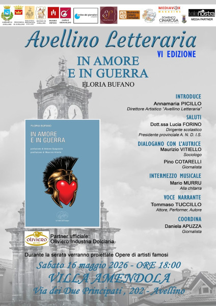 Floria Bufano, presenta ad Avellino letteraria: In amore e in guerra
