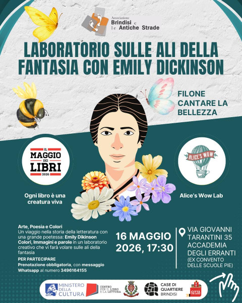 Maggio dei Libri: LABORATORIO Sulle ali della fantasia con Emily Dickinson