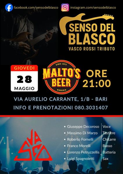 Gran concerto di VASCO ROSSI tributo by SENSO del BLASCO