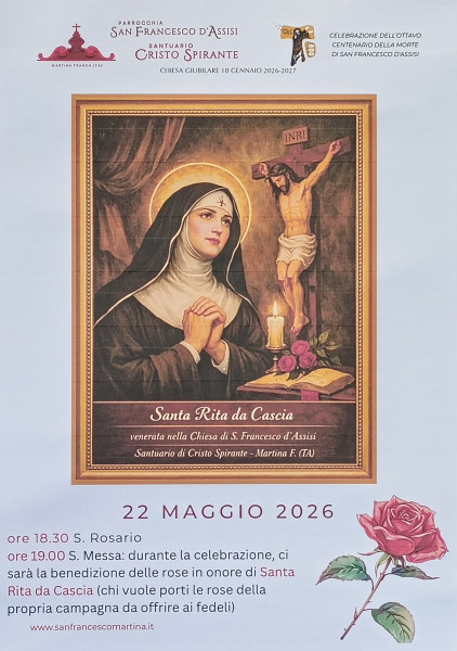 Benedizione delle rose in onore di Santa Rita