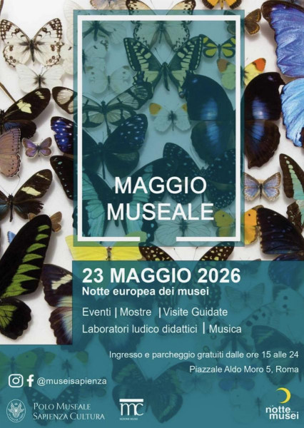Il Polo Museale - Sapienza Cultura presenta il programma di MAGGIO MUSEALE e Notte Europea dei Musei 2026