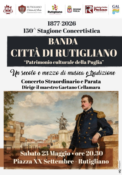 Concerto straordinario della BANDA DI RUTIGLIANO per la 150^ Stagione Musicale