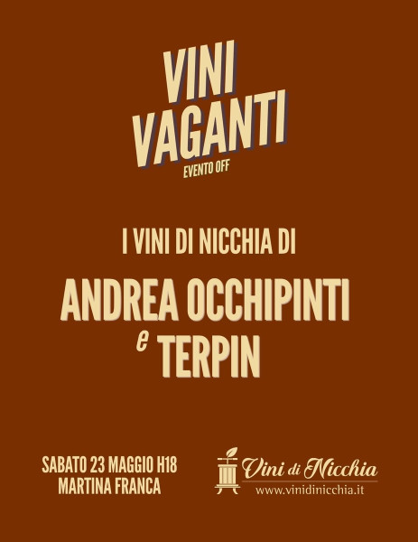 Vini Vaganti OFF: APERITIVO CON ANDREA OCCHIPINTI E TERPIN WINE