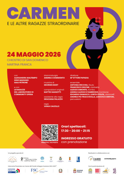 Carmen e le altre ragazze straordinarie: a Martina Franca l’opera lirica di comunità