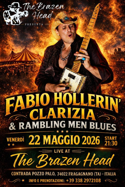 IL BLUES DI FABIO HOLLERIN CLARIZIA AL BRAZEN HEAD