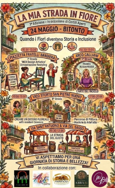Torna La mia strada in fiore. Domenica un percorso di bellezza tra le strade cittadine