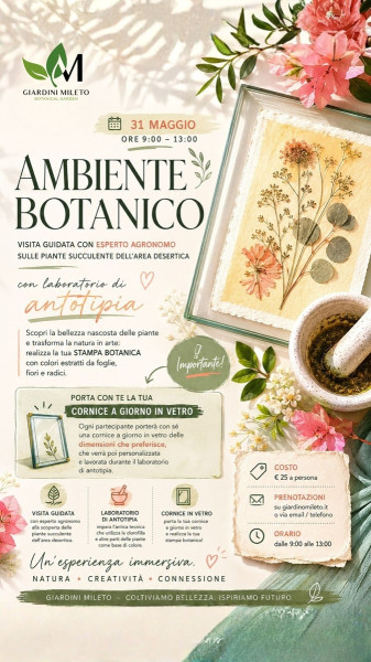 Workshop di antotipia e passeggiata tra le piante succulente
