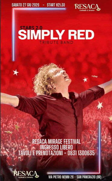 Gran concerto dei SIMPLY RED tributo by STARS 2.0 at RESACA - SAN PANCRAZIO/BR