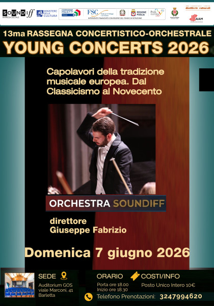13ma RASSEGNA CONCERTISTICO-ORCHESTRALE YOUNG CONCERTS 2026 | Capolavori della tradizione musicale europea. Dal Classicismo al Novecento