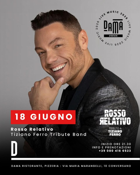 Rosso Relativo - Tiziano Ferro tribute band live at Dama
