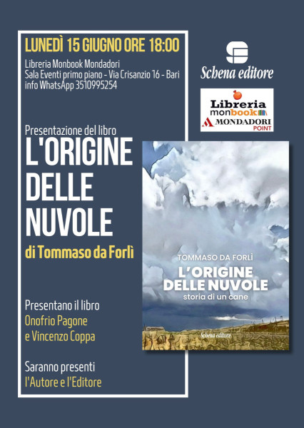 L’origine delle nuvole di Tommaso da Forlì alla Mondadori di Bari