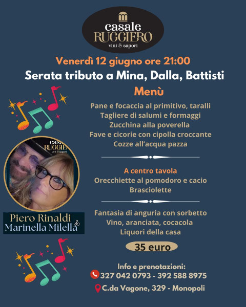 Serata tributo a Mina, Dalla, Battisti