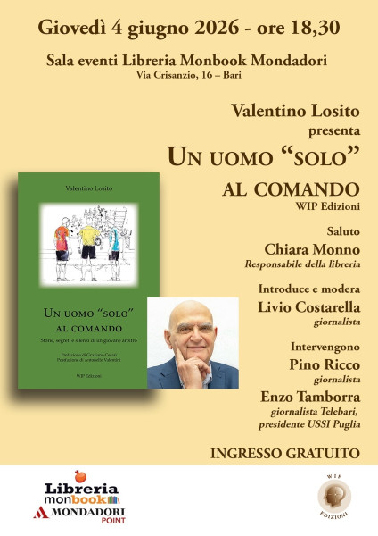 Valentino Losito presenta il suo nuovo libro alla Mondadori di Bari