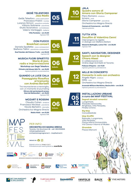 MAP FESTIVAL 2026  #Musica #Architettura #Parallelismi Il Ritmo del Cambiamento VI edizione