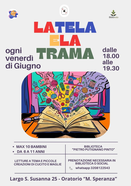 LABORATORI IN BIBLIOTECA PER PICCOLI UTENTI ESTIVI