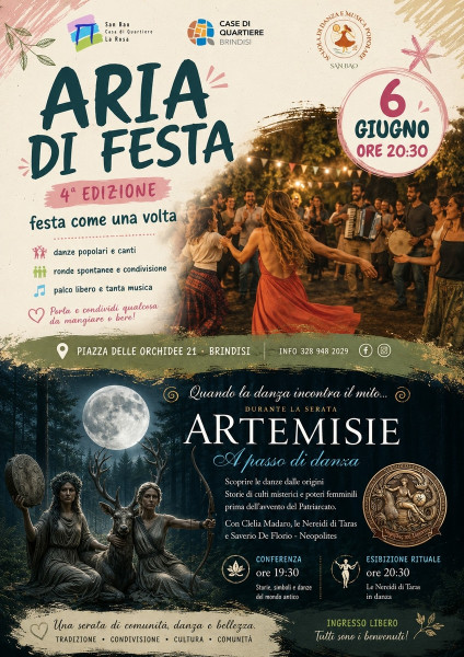 ARIA DI FESTA 4a edizione - Pizzica, musica popolare e conferenze al San Bao