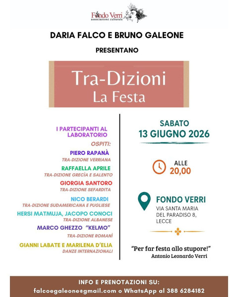 Tra-Dizioni LA FESTA!