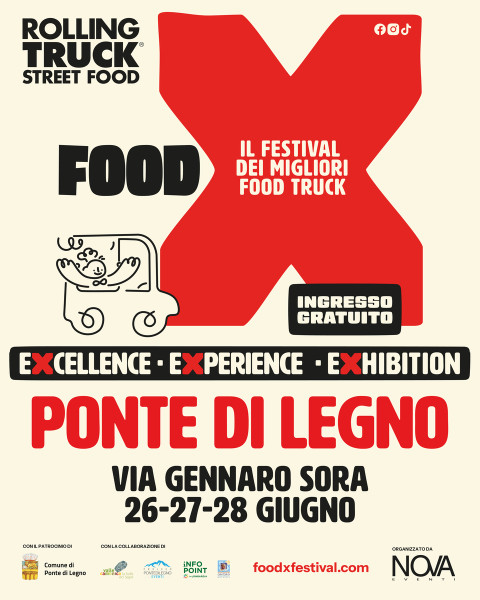 A Ponte di Legno torna FOODX Rolling Truck, il festival dei migliori Food Truck
