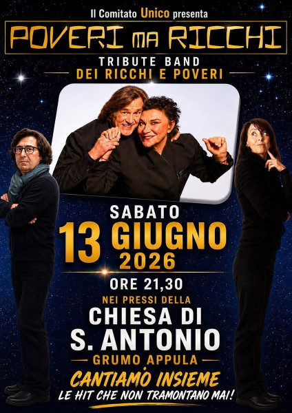 Poveri ma Ricchi festeggiano a Grumo S Antonio