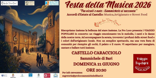 Festa della musica popolare- enogastronomia