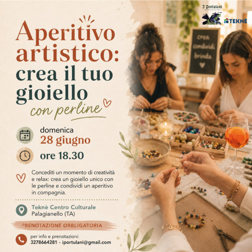 Aperitivo artistico: crea il tuo gioiello con le perline