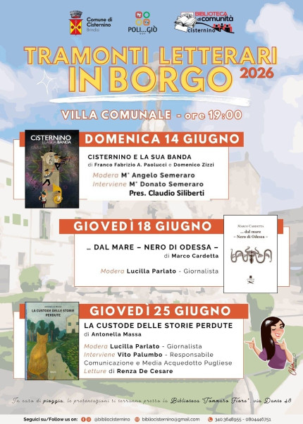 A Cisternino Tramonti Letterari in Borgo 2026