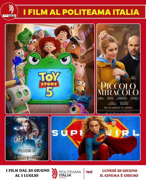 Supergirl, Toy Story 5, Piccolo Miracolo e altri film