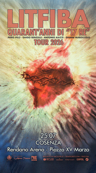 BE ALTERNATIVE FESTIVAL 2026 | LITFIBA live concert per "Quarant'anni di 17 Re - Tour 2026"