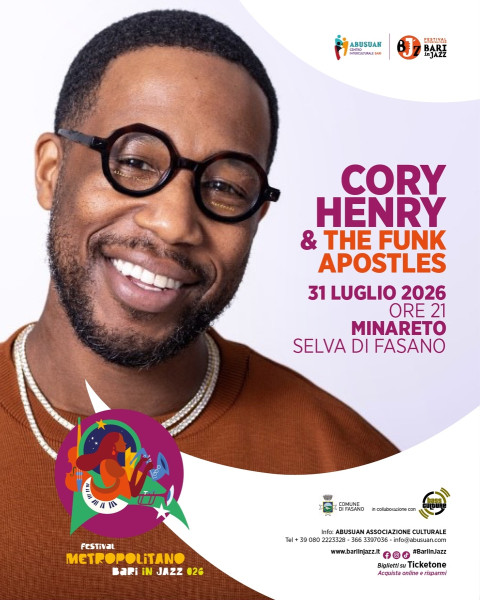 Cory Henry & The Funk Apostles per Bari in jazz 2026