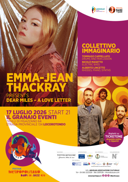 Collettivo Immaginario e Emma-Jean Thackray per Bari in jazz 2026