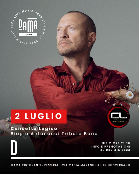 Concetto Logico - Biagio Antonacci tribute band live at Dama