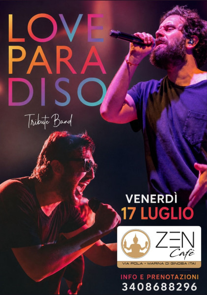 Love Paradiso tribute Tommaso Paradiso e Thegiornalisti @ Zen cafe Marina di Ginosa