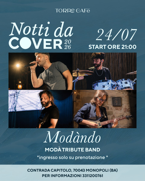 Modàndo - Modà tribute band liva at Torre Cafè